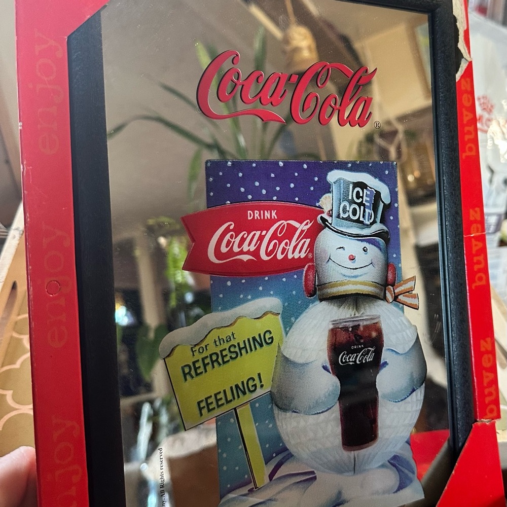 Coca-Cola Ice Cold Snowman Mirror
